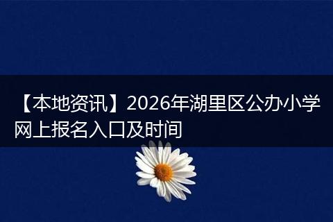 【本地资讯】2026年湖里区公办小学网上报名入口及时间